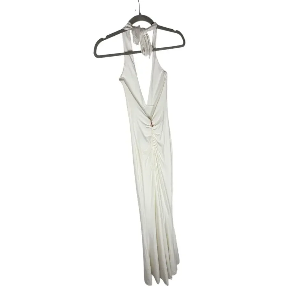 Nookie Illegal Halter Gown Maxi Formal Elegant Gala Bridal Wedding Party XS - Picture 7 of 10